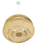 Open Weave Candy Wicker Pendant Lamp In Natural Brown Hand Woven 19.25 Inch Diameter Ceiling Light With 74 Inch Adjustable Cord Rustic Chic Vibe