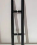 Back To Back Stainless Steel Ladder Style Door Pull Handle Set In Matte Black 24 Inch for shower glass doors barn doors