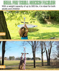 Adults and kids enjoying Backyard Zip Line Kit for Kids and Adults Up to 500 Lbs, Heavy Duty 304 Stainless Steel Cable, Safe Outdoor Playground Equipment