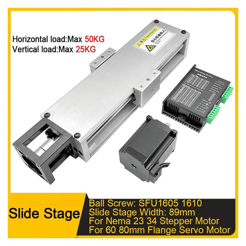 Linear Guide Stage With Ball Screw Motion For CNC Robots Optical Axis Sliding Table Single Axis CNC Motion Stage