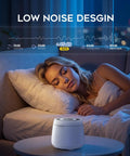 Dynamic Pro Grade 42 to 48 kHz Retainer Cleaner Machine With Digital Timer 200ml Mouth Guard Pod for Aligners White, low-noise bedside use