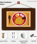 Vintage Metal Tin Sign Ramen Theme Poster For Home Office Garage Decor 8x12 Inches Durable Aluminum Wall Art with Installation Options
