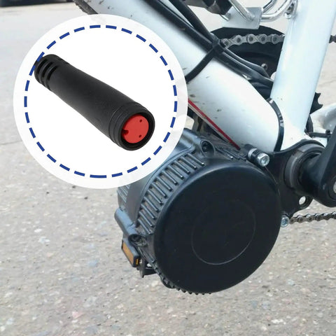 2 Pin E Bike Light Throttle Waterproof Extension Cable 56 cm for 52V 48V 36V Motors shown with mid-drive kit on e-bike