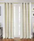 Gold Curtain Rod Set For Windows 32 To 50 Inches With Adjustable Five Eighth Inch Rod, Heavy Duty Brackets, Twisted Cage Finials