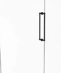 Contemporary 18 Inch Back To Back Shower Door Pull In Venetian Bronze Finish Solid Brass Bath Hardware on glass door