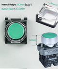Two Pack Push Button Switch Cover Collision Resistant Dustproof Safety Protector For 39x34mm Square Mounting Hole Momentary Type