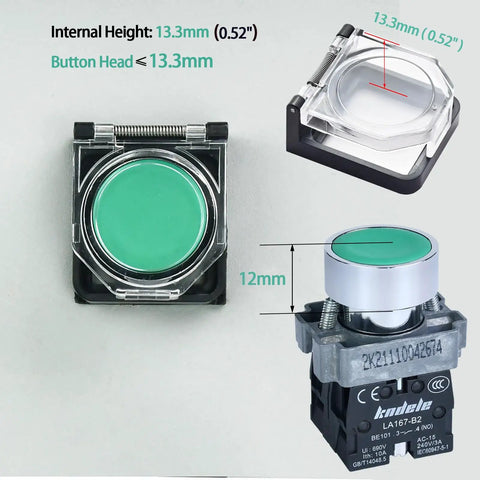 Two Pack Push Button Switch Cover Collision Resistant Dustproof Safety Protector For 39x34mm Square Mounting Hole Momentary Type