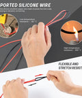 Heavy Duty Electrical Multimeter Test Leads Kit With Alligator Clips, Hooks And Probes, 1000V CAT II, 10A shown with bend-resistant wires.
