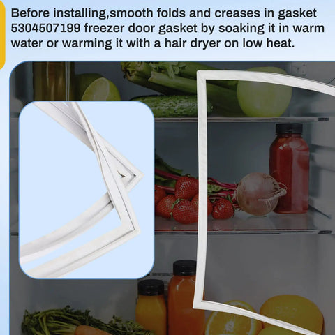 Upgraded 5304507199 Freezer Door Gasket For Frigidaire Fridge Replacement For 216522312 216522313 detailing installation tips
