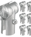 Six Pack End Rail Clamps For 1-3/8 Inch Pipe Galvanized Steel T Clamps For Chain Link Fence Parts Handrails And Dog Kennels