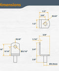 Dimensions of Premium Nickel Plated Shelf Pegs Including 50 Pack Fast Setup That Takes Zero Sweat Tough As Nails L Shape Support Pins.