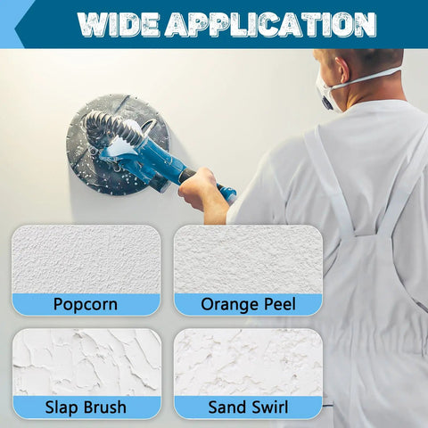 Using 9 Inch Mesh Sanding Discs With Hook And Loop For Drywall Sander, Dustless Drywall Sanding Technology on textured wall