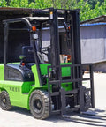 Fully Electric Counterbalance Forklift Truck With High Efficiency Drive Motor Built For Warehouse Material Handling And Workshop Ops pictured outdoors