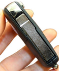 3 Plus 1 Panic Folding Flip Keyless Entry Remote Key Fob Cover Shell Case For Volkswagen VW Golf GTI Jetta Eos, side view of key fob
