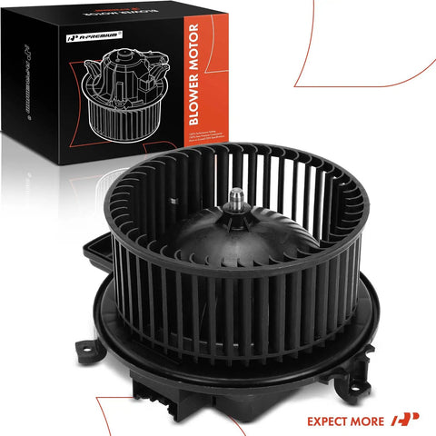 Front Hvac Heater Blower Motor With Fan Cage For Buick Enclave Cadillac Xt5 Xt6 Chevrolet Blazer Traverse Gmc Acadia side view with packaging