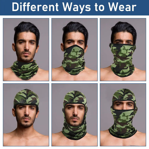 16 Pack Balaclava Masks For Men And Women Full Face Cover Sun Protection UV Balaclava Mask Camouflage Style