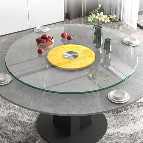 Tempered Glass Lazy Susan Turntable For Dining Table Round Swivel Serving Plate with Silent Bearing centerpiece on dining table