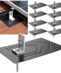 16 Pack Aluminum L Bracket Solar Racking Kit With Flashing For Roof Mounting On Asphalt Shingle And Composite Roofs
