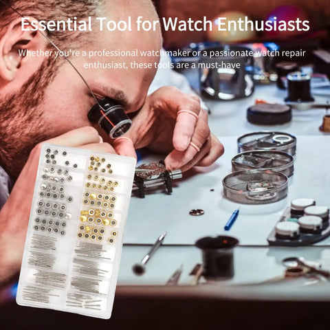 Watchmaker using Stem Extender and Crown Set for Watch Repair High Hardness Wear Resistant Replacement Parts Kit