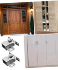 Heavy Duty Stainless Steel Cabinet Door Latch Set With Double Roller Catch Spring Loaded Cabinet Lock for closets and wardrobes