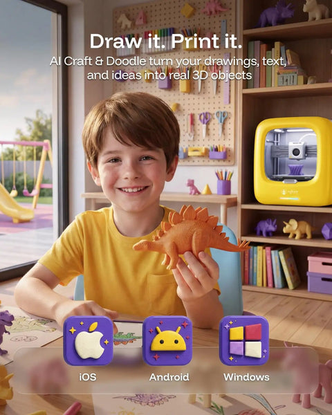 Dope AI Powered 3D Printer Designed Specifically For Kids Featuring Fully Assembled Parts Hella Safe Enclosed Operation And Rad Stem Gifts For Creative Young Inventors Building Their Dreams