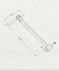 Diagram of Bike Derailleur Hanger Alignment Tool For 20 To 29 Inch Wheels, showing dimensions and components
