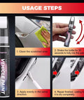 Cadillac Crystal White Tricoat G1W WA140X Touch Up Paint Kit With Pen Tip And Brush usage steps for scratch repair