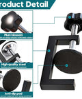 Close-up of 4 Pack Adjustable G Shaped Sofa Clamps for Sectional Couches, highlighting plum blossom screw and anti-slip pad