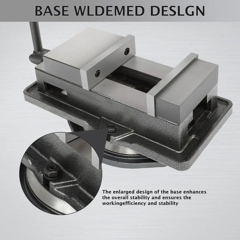Heavy Duty 5 Inch Vise With 360 Degree Swivel Base For CNC Milling Woodworking And Drill Press, Precision Clamps Jaw View