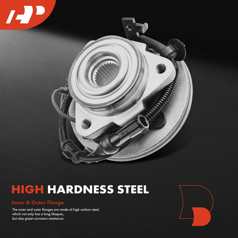 Front Wheel Bearing And Hub Assembly 5-Lug Fit For Ford Explorer 2006-2010, high hardness steel, side view
