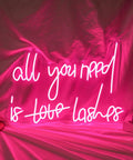 All You Need Is Love Neon Sign Light Pink LED Neon For Bedroom Bar Party Home Wall Decor Dope Vibe Energy Efficient Hanging Sign Custom Neon Light For Mood Lighting And Selfies displayed on a wall.