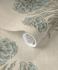 Fresh Blue Floral Removable Wallpaper Featuring A No Sweat Pre Pasted Formula that glides on smooth in floral design.