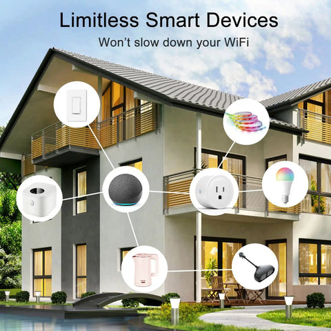 Alexa Only Smart Plug Duo With One Tap Setup And Voice Control, Remote Access, Timer And Schedule, Grouping, Bluetooth Mesh Outlet, Echo Required, No App Needed, 2 Pack