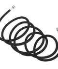 Flexible Airbrush Hose Extension With Gotta Love Flexibility And Plug And Play Quick Connect For Smooth Spray Painting Flow Plus Universal 1/8 Connector For Zero Hang Ups, black woven polymer, flexible design.