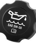 Front view of FC208 Engine Oil Filler Cap Replacement For Chevy GMC Buick Cadillac Silverado Suburban Tahoe with symbol and SAE 5W-30 text.