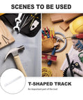 300mm T Shaped Rail Clamp With Iron Slot Holder Clip For Easy Rock Solid T Slot Track Mounting In Woodworking And Machine Setups For Precise Alignment And Smooth Operation, T-shaped track