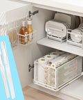 Image of Six Piece Adhesive Cabinet Sliders With Heavy Duty Self Adhesive Tape For Pull Out Drawer Organizers And Storage Bins Easy Diy Install showcasing organized kitchen pantry and cabinet.