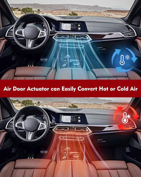 HVAC Blend Door Actuator Set Of Two Straight Up Replacement For 01 To 14 Chrysler Aspen Sebring Dodge Durango Ram 1500 Heater Climate Control A C System Dead Nuts Reliable air door actuator for climate control in vehicle dashboard.