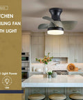 Black 20 Inch Mini Ceiling Fan With Light Remote Quiet Flush Mount 3 Reversible Blades Tiny But Mighty Industrial Style