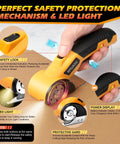 Heavy Duty Cordless Electric Scissors With 3000mAh Battery For Cutting Cardboard Boxes And Packing Tape Fast USB C Rechargeable Power Tool with safety lock and LED light.