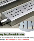 Heavy Duty 304 Stainless Steel Trench Drainage System Kit For Driveways Courtyards Lawns And Outdoor Paths with hidden grate