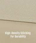 Close-up of high-density stitching on Beige 2/3 Seater Swing Seat Cover Replacement Made From 600D Oxford Waterproof Fabric For Outdoor Garden