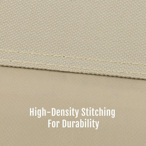 Close-up of high-density stitching on Beige 2/3 Seater Swing Seat Cover Replacement Made From 600D Oxford Waterproof Fabric For Outdoor Garden
