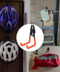 Heavy Duty Garage Storage Hooks 2 Pack Wall Mount Tool Organizer for hanging helmets, ladder, bag, and ropes in garage