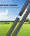 Squirrel Proof Bird Feeder Pole Kit With Ground Forks And Mount 80 Inch Bird House Pole Stand showing anti-rust coating