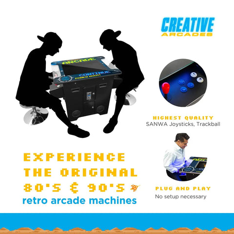 Full Size Commercial Grade Cocktail Arcade Machine For Home Or Bar Use Rec Room Ready 2 Player Setup 60 Classic Games