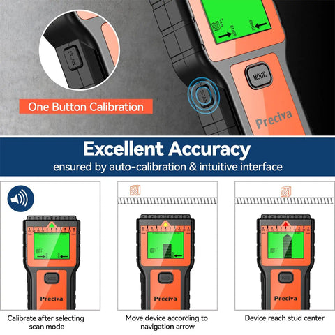 Slick Multi Function Wall Scanner Locates Deep Studs Solid Wood Concealed Wiring And Live AC Cables Using Six Precise Depth Levels Combined With Hella Responsive Tracking For No Sweat Home Fixes