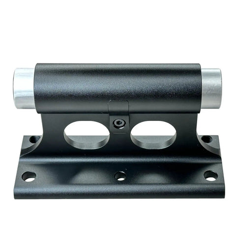 Dope Bike Fork Mount Block for Truck Bed Racks and Van Floors, L Track Ready, 4-In-1 Thru Axle Adapter Kit Fits 9x100mm, 12x100mm, 15x100mm and 15x110mm, black aluminum fork mount block with axle sleeves