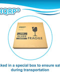 Packaging of Heavy Duty 12.5 Inch Microwave Glass Turntable Plate Replacement Fits Frigidaire Maytag GE Amana Samsung Hotpoint Magic Chef & More