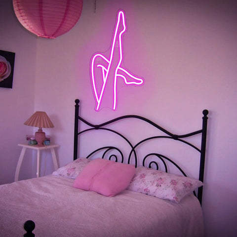 Pink Neon Leg Light Sign USB Powered For Bedroom Decor Bar Man Cave Hotel Dorm Room Wall Decor LED Neon Sign Easy Plug In Perfect